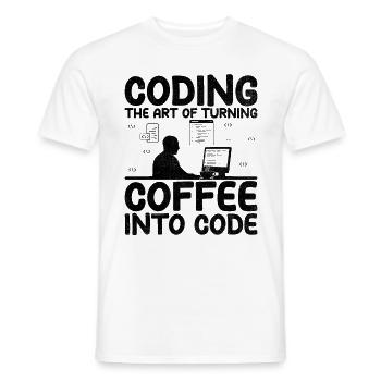 Kaffee-Codierung Programmierer Programmierer Entwickler Nerd Coff - Männer T-Shirt - Weiß - Vorne - AI Model Male 178 dark (178cm)