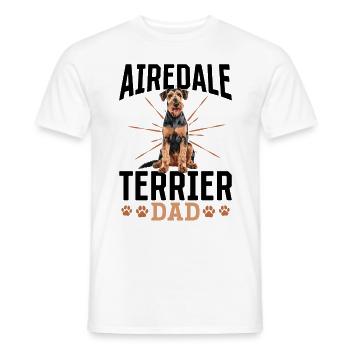 Airedale Terrier Dog Breed Airedale Terrier Dad - Männer T-Shirt - Weiß - Vorne - AI Model Male 178 dark (178cm)