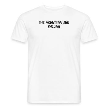 Wandern - The Mountains Are Calling - Männer T-Shirt - Weiß - Vorne - AI Model Male 178 dark (178cm)