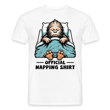 Official Napping Shirt - Men's T-Shirt - white - Front - AI Model Male 178 dark (178cm)