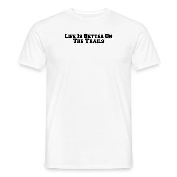 Randonnée - La vie est plus belle sur les sentiers - T-shirt homme - blanc - Devant - AI Model Male 178 dark (178cm)