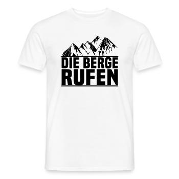 Die Berge rufen Bergsteiger - Männer T-Shirt - Weiß - Vorne - AI Model Male 178 dark (178cm)