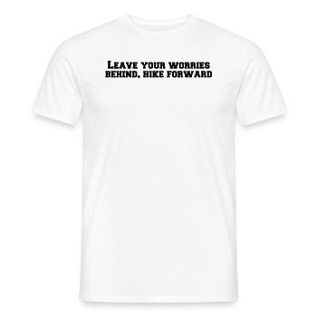 Hiking - Leave your worries behind, hike forward - Men's T-Shirt - white - Front - AI Model Male 178 dark (178cm)