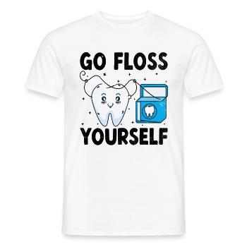 Go Floss Yourself Dentist Dental Dentistry Dentist - Men's T-Shirt - white - Front - AI Model Male 178 dark (178cm)