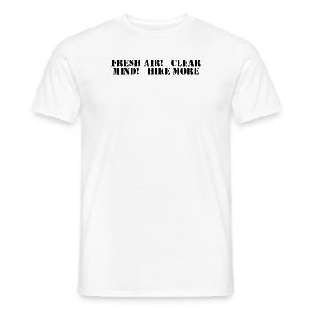 Wandern - Fresh air, clear mind, hike more - Männer T-Shirt - Weiß - Vorne - AI Model Male 178 dark (178cm)