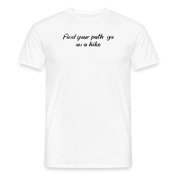 Randonnée - Trouvez votre chemin, partez en randonnée - T-shirt homme - blanc - Devant - AI Model Male 178 dark (178cm)