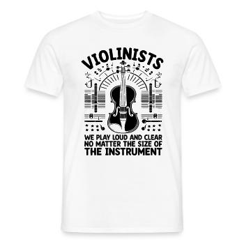 Violonistes Nous Jouons Lound Et Clair Peu Importe Le S - T-shirt homme - blanc - Devant - AI Model Male 178 dark (178cm)