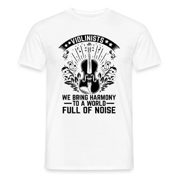Geiger: Wir bringen Harmonie in eine Welt voller Noi - Männer T-Shirt - Weiß - Vorne - AI Model Male 178 dark (178cm)