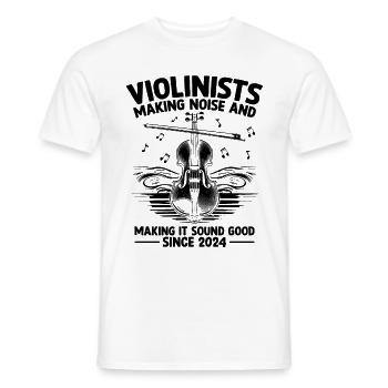 Violinists Making Noise And Making It Sound Good S - Men's T-Shirt - white - Front - AI Model Male 178 dark (178cm)
