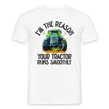 Landwirtschaftsmechaniker Lustige Traktormechaniker Bauernhof - Männer T-Shirt - Weiß - Vorne - AI Model Male 178 dark (178cm)