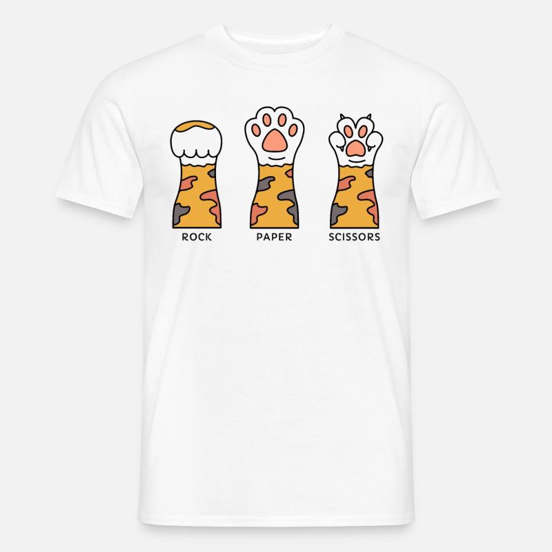 Ciseaux à papier de roche - T-shirt homme - blanc