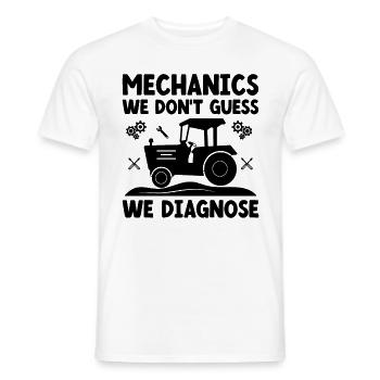 Landwirtschaftsmechaniker Lustige Traktormechaniker Bauernhof - Männer T-Shirt - Weiß - Vorne - AI Model Male 178 dark (178cm)