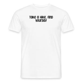 Wandern - Take a hike, find yourself - Männer T-Shirt - Weiß - Vorne - AI Model Male 178 dark (178cm)