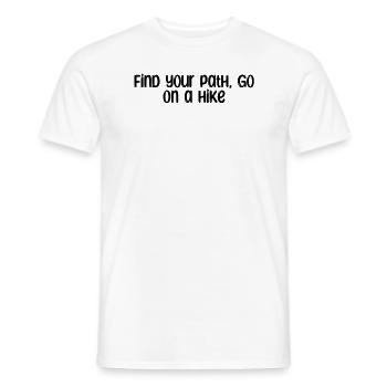 Randonnée - Trouvez votre chemin, partez en randonnée - T-shirt homme - blanc - Devant - AI Model Male 178 dark (178cm)