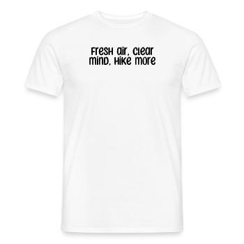 Wandern - Fresh air, clear mind, hike more - Männer T-Shirt - Weiß - Vorne - AI Model Male 178 dark (178cm)