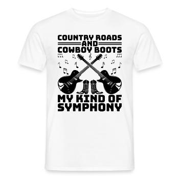 Comté Musique Vintage Amateur de musique Western Country C - T-shirt homme - blanc - Devant - AI Model Male 178 dark (178cm)
