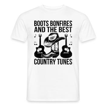 County Music Vintage Music Lover Western Country C - Männer T-Shirt - Weiß - Vorne - AI Model Male 178 dark (178cm)