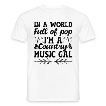 County Music Vintage Music Lover Western Country C - Männer T-Shirt - Weiß - Vorne - AI Model Male 178 dark (178cm)