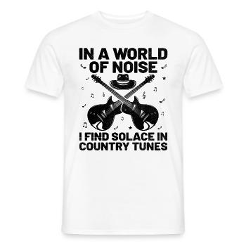 Comté Musique Vintage Amateur de musique Western Country C - T-shirt homme - blanc - Devant - AI Model Male 178 dark (178cm)