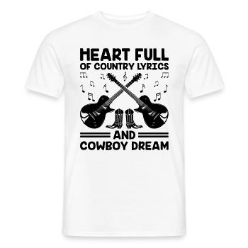 Comté Musique Vintage Amateur de musique Western Country C - T-shirt homme - blanc - Devant - AI Model Male 178 dark (178cm)