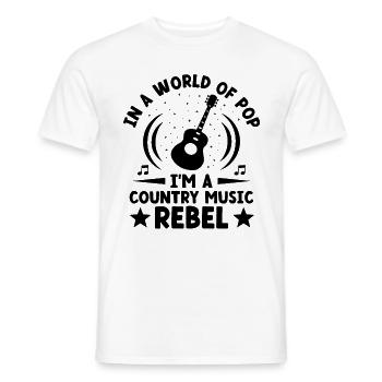 Comté Musique Vintage Amateur de musique Western Country C - T-shirt homme - blanc - Devant - AI Model Male 178 dark (178cm)