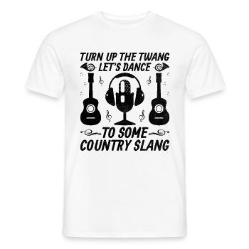 Comté Musique Vintage Amateur de musique Western Country C - T-shirt homme - blanc - Devant - AI Model Male 178 dark (178cm)