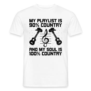 Comté Musique Vintage Amateur de musique Western Country C - T-shirt homme - blanc - Devant - AI Model Male 178 dark (178cm)