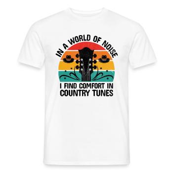 Comté Musique Vintage Amateur de musique Western Country C - T-shirt homme - blanc - Devant - AI Model Male 178 dark (178cm)
