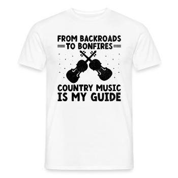 Comté Musique Vintage Amateur de musique Western Country C - T-shirt homme - blanc - Devant - AI Model Male 178 dark (178cm)
