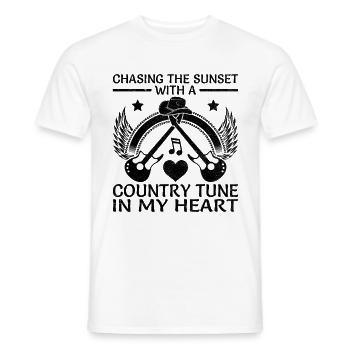 Comté Musique Vintage Amateur de musique Western Country C - T-shirt homme - blanc - Devant - AI Model Male 178 dark (178cm)