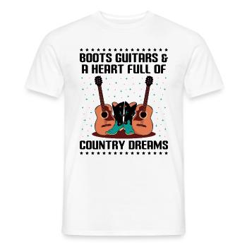 Comté Musique Vintage Amateur de musique Western Country C - T-shirt homme - blanc - Devant - AI Model Male 178 dark (178cm)