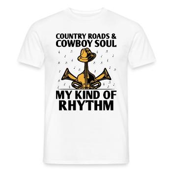 Comté Musique Vintage Amateur de musique Western Country C - T-shirt homme - blanc - Devant - AI Model Male 178 dark (178cm)