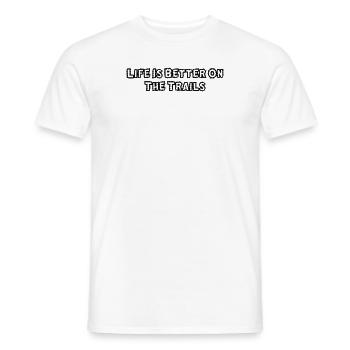 Randonnée - La vie est plus belle sur les sentiers - T-shirt homme - blanc - Devant - AI Model Male 178 dark (178cm)