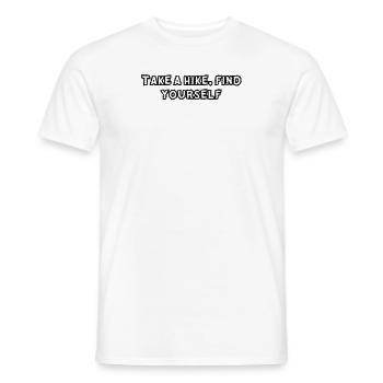 Wandern - Take a hike, find yourself - Männer T-Shirt - Weiß - Vorne - AI Model Male 178 dark (178cm)