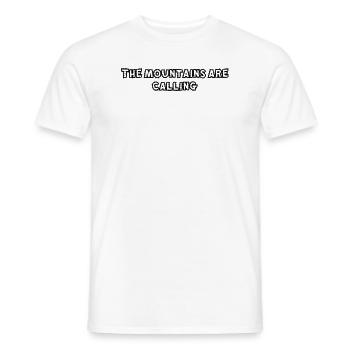 Wandern - The mountains are calling - Männer T-Shirt - Weiß - Vorne - AI Model Male 178 dark (178cm)