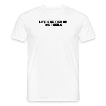 Randonnée - La vie est plus belle sur les sentiers - T-shirt homme - blanc - Devant - AI Model Male 178 dark (178cm)