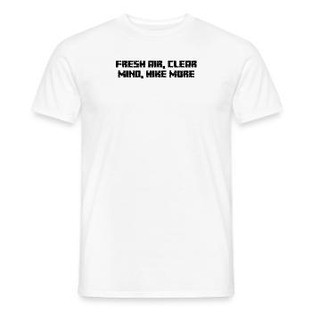 Randonnée - De l’air frais, l’ clair, plus de randonnée - T-shirt homme - blanc - Devant - AI Model Male 178 dark (178cm)