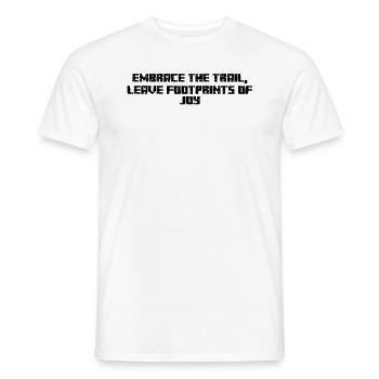 Randonnée - Embrassez le sentier, laissez des empreintes de - T-shirt homme - blanc - Devant - AI Model Male 178 dark (178cm)