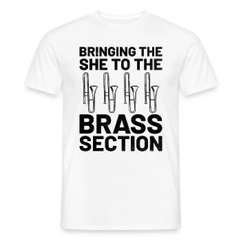 Posaunist Posaunist Marching Band Posaune - Männer T-Shirt - Weiß - Vorne - AI Model Male 178 dark (178cm)