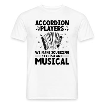 Joueurs D’accordéon Nous Faisons Presser Élégant Et Mu - T-shirt homme - blanc - Devant - AI Model Male 178 dark (178cm)