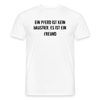 Riding - A horse is not a pet, it is a - Men's T-Shirt - white - Front - AI Model Male 178 dark (178cm)