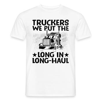 Camionneur Conduisant Papa Camionneur Père Chauffeur De Camion - T-shirt homme - blanc - Devant - AI Model Male 178 dark (178cm)