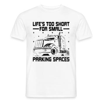 Trucker Driving Dad Trucker Father Truck Driver - Men's T-Shirt - white - Front - AI Model Male 178 dark (178cm)