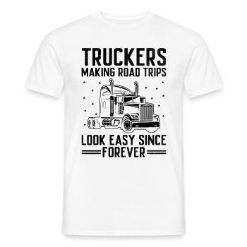 Trucker Fahren Papa Trucker Vater LKW-Fahrer - Männer T-Shirt - Weiß - Vorne - AI Model Male 178 dark (178cm)