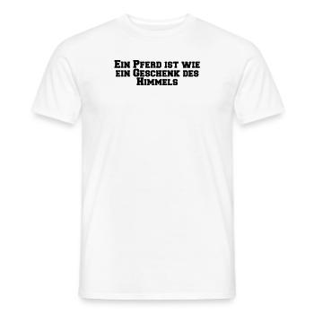 Riding - A horse is like a gift from - Men's T-Shirt - white - Front - AI Model Male 178 dark (178cm)