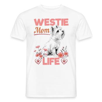 Westie West Highland White Terrier Dog Breed - Männer T-Shirt - Weiß - Vorne - AI Model Male 178 dark (178cm)