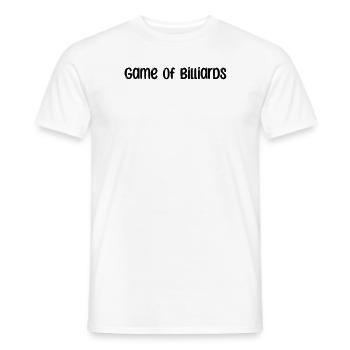 Billard - Game of Billiards - Men's T-Shirt - white - Front - AI Model Male 178 dark (178cm)