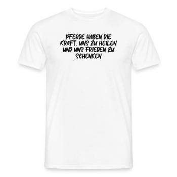 Équitation - Les chevaux ont le pouvoir de nous guérir - T-shirt homme - blanc - Devant - AI Model Male 178 dark (178cm)