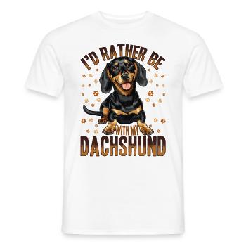 Dachshund Doxie Wiener Dog Breed - Männer T-Shirt - Weiß - Vorne - AI Model Male 178 dark (178cm)