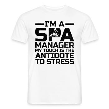 Gestionnaire de SPA Emploi Bien-être Drôle Gestion de SPA Sayi - T-shirt homme - blanc - Devant - AI Model Male 178 dark (178cm)